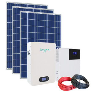 Joypo CE Certified Free Shipping Complete Solar Panel Kit with 5kwh 10kwh 15kwh 20kwh LiFePO4 Battery and 5kw off Grid Inverter