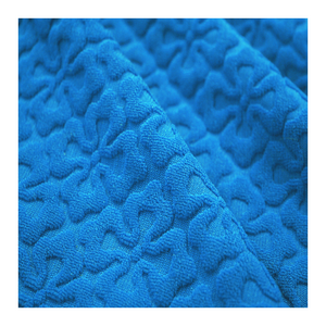 Factory Wholesale French Terry Fabric Customized  Blue Color  Terry Fabric Textile Jacquard  Stretch  Fabric For Chaise Cover