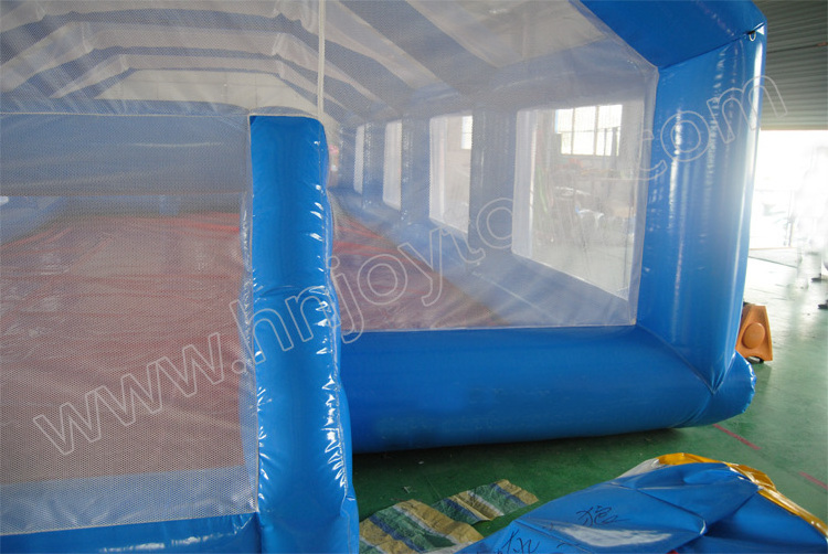 Multi-purpose inflatable soccer field, custom made inflatable batting cage, inflatable batting cage