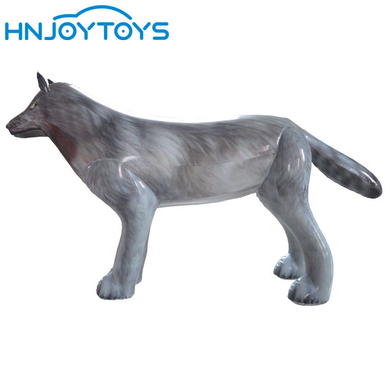 Sealed PVC Kids Inflatable Wolf Toy Life Size Toy Inflatable Wolf Model for Advertising Decoration