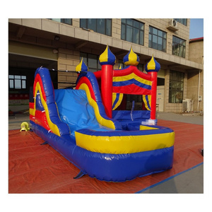 Colorful Bounce House with Slide Inflatable Palace Wet Dry Combo Commercial Water Slide with Detachable Pool for Rent Heyeasyuse