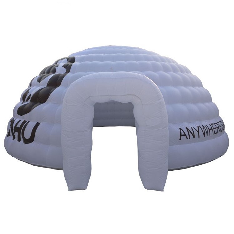 Special design white winter Inflatable half dome event tent igloo for kids