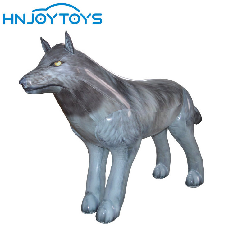 Sealed PVC Kids Inflatable Wolf Toy Life Size Toy Inflatable Wolf Model for Advertising Decoration