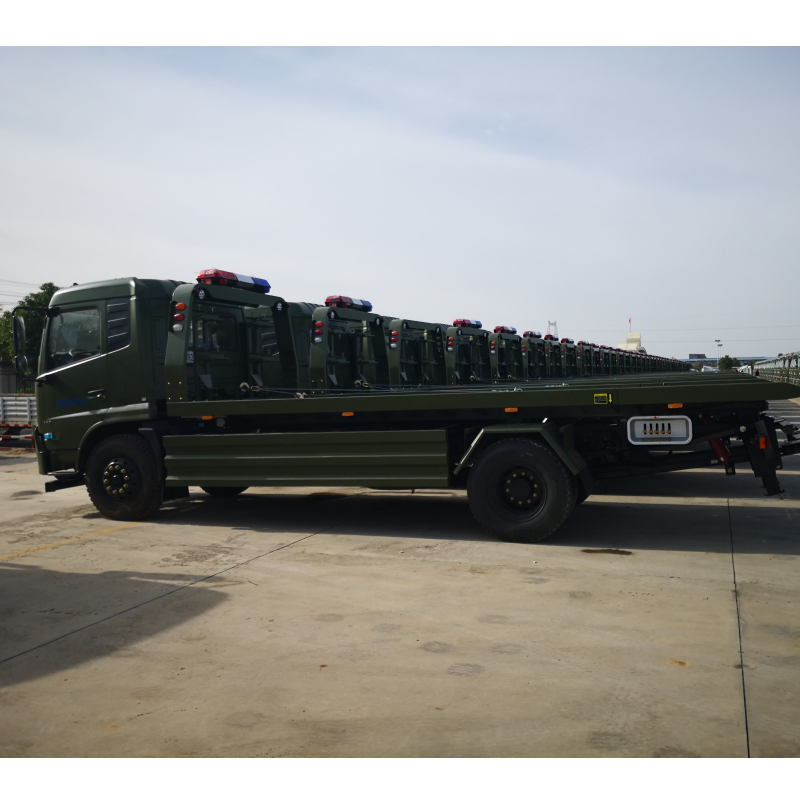 Dongfeng 4*2 10 ton  Low bed Truck Tow Truck & Wrecker Flat Bed Towing Two Car Truck Wrecker