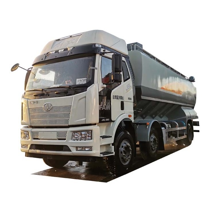 FAW Customized 30cbm 8x4 Feed Grain Bulk Transport Tank Truck Animal Farm Feeding Fodder Delivery Truck