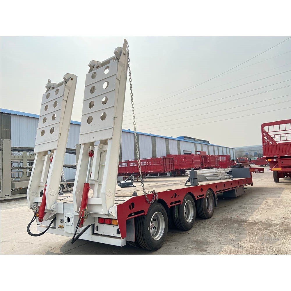 Cheap Price Gooseneck 3 Axles Lowbed Semi Trailer For Sale