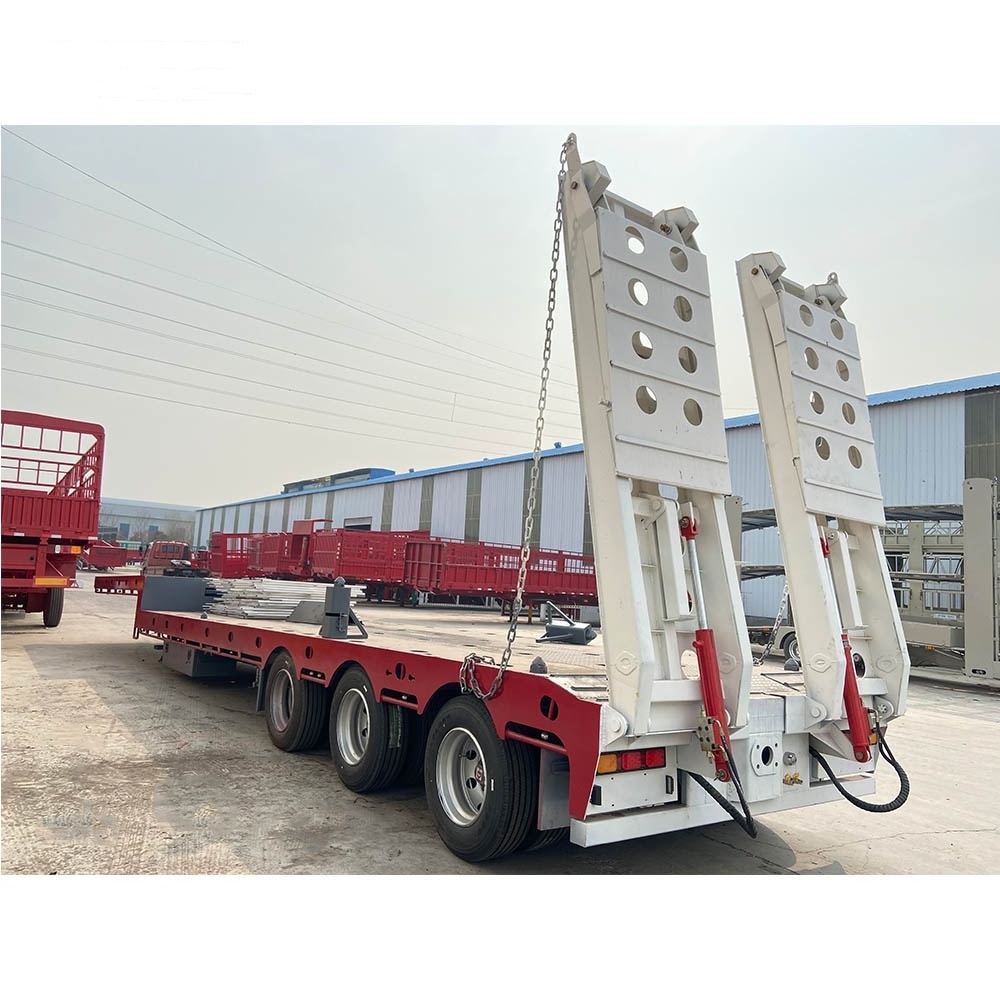 Cheap Price Gooseneck 3 Axles Lowbed Semi Trailer For Sale