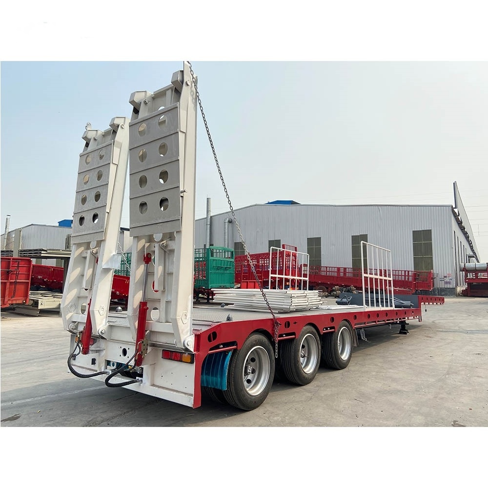 Cheap Price Gooseneck 3 Axles Lowbed Semi Trailer For Sale