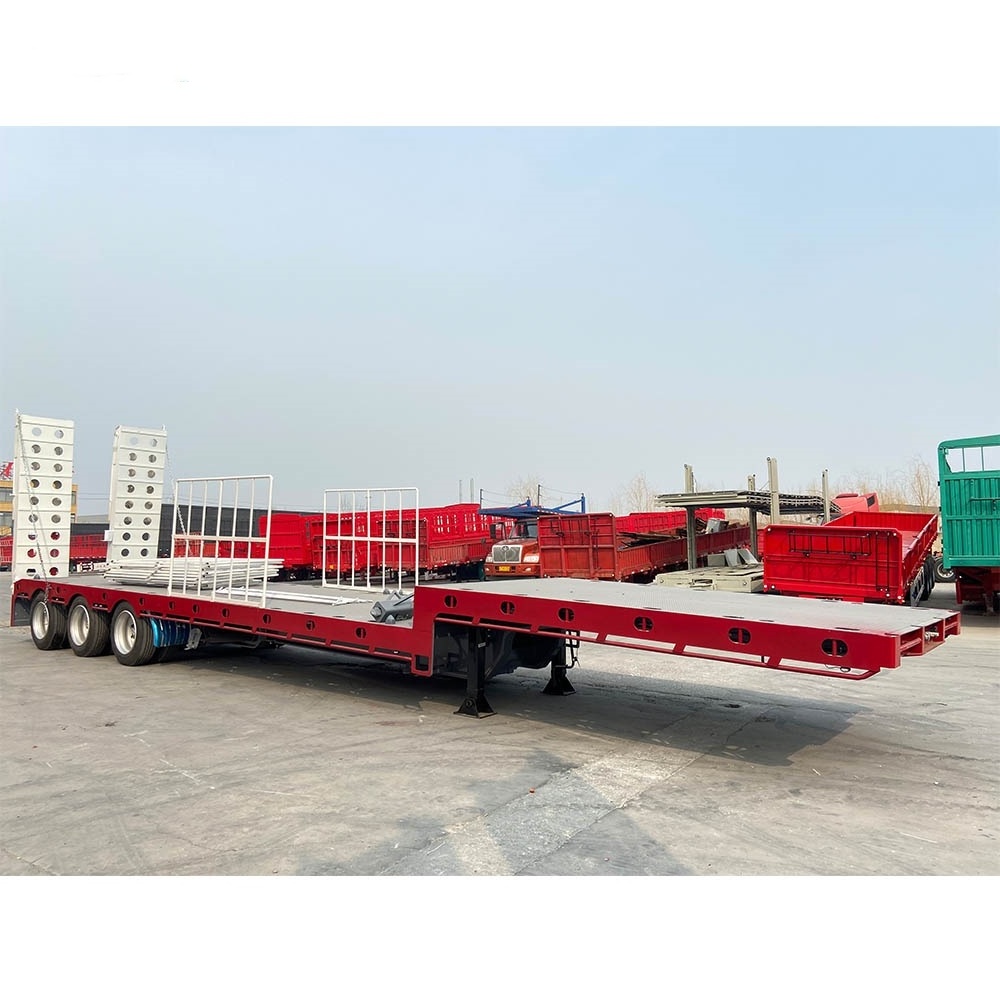 Cheap Price Gooseneck 3 Axles Lowbed Semi Trailer For Sale