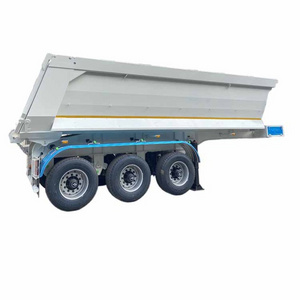 Tri-Axles 50 ton Self Dumping Truck Semi Trailer Hydraulic Rear Tipping Dump Dropside Trailer