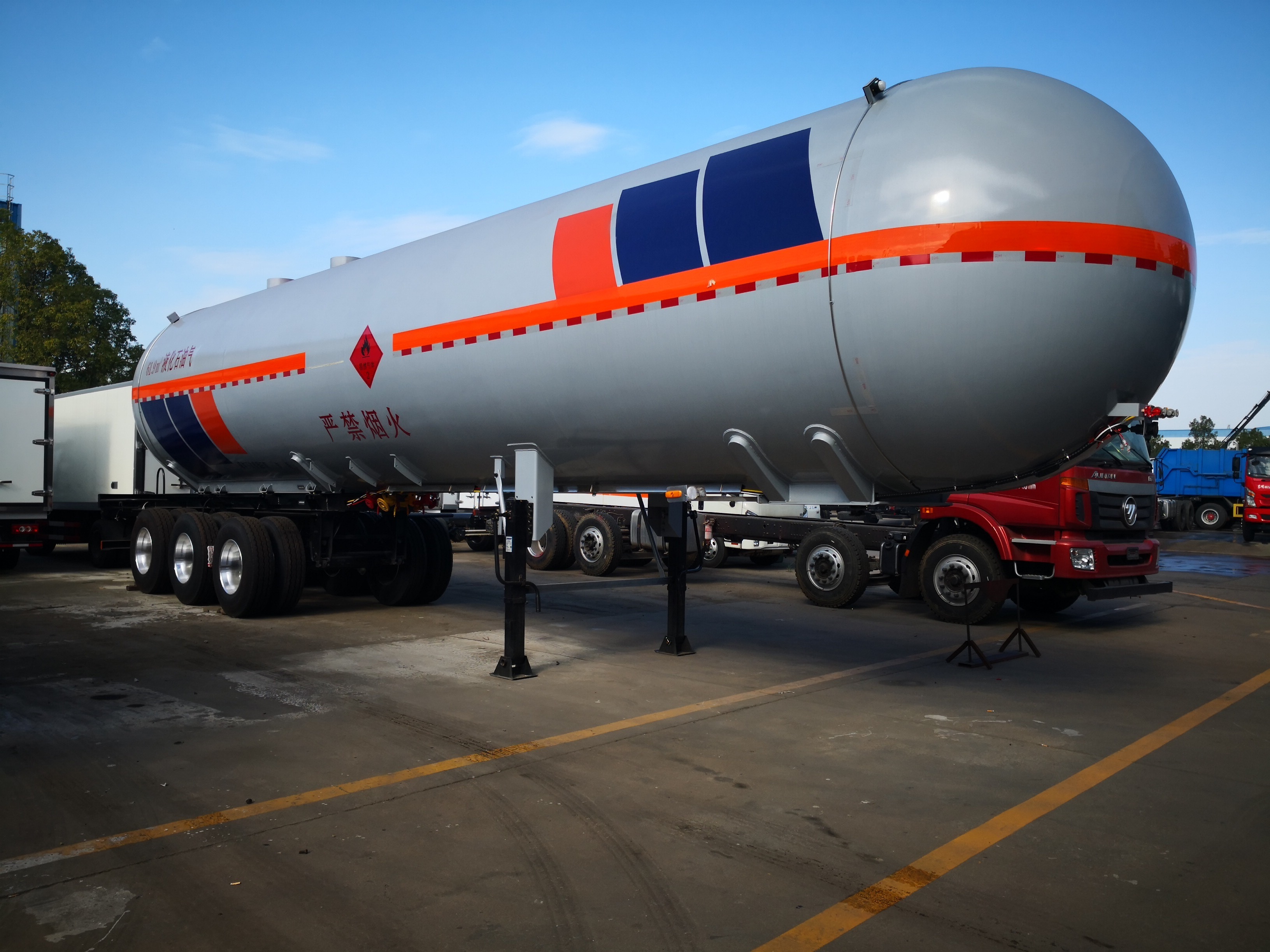 factory direct sale 3 axles LPG propane liquidized gas tanker semi trailer