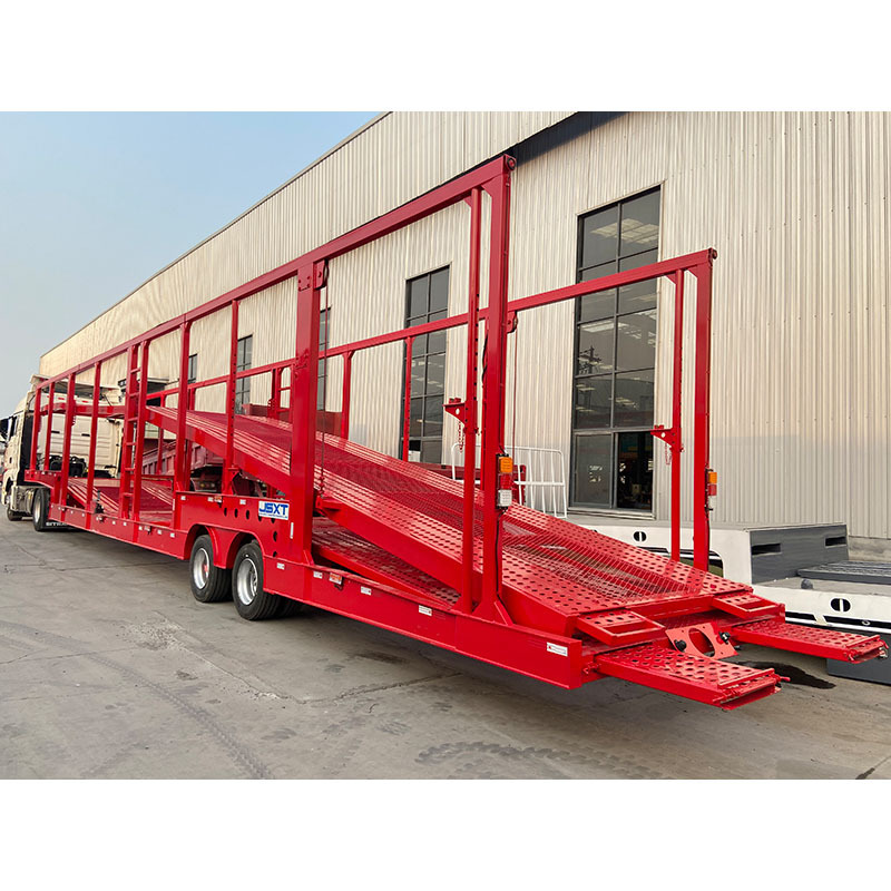 Factory Direct 2 Axle 8 Cars Double Deck Car Carrier Transport Semi Truck Trailer