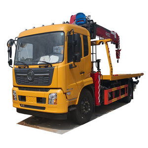 Customization 4x2 Tow Wrecker Crane Truck One-to-two Multipurpose Platform Car Carrier Steering Wheel Leaf Spring Manual Euro 2