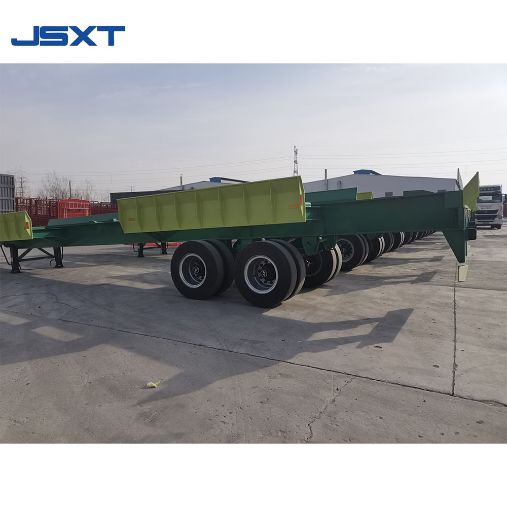 2 axles 20ft 40ft Bomb Cart Transport Containers Terminal Port Semi Trailer