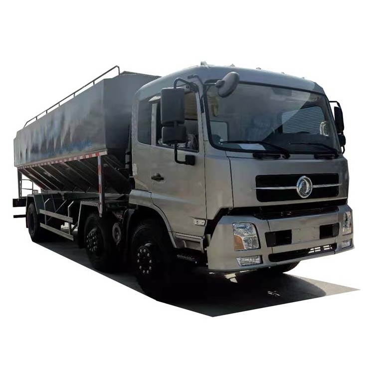 Dongfeng 6x2 Tank Bulk Feed Truck Transporter Trailer Animal Farm Feeding Fodder Discharge Grain Truck Customized New Left Drive