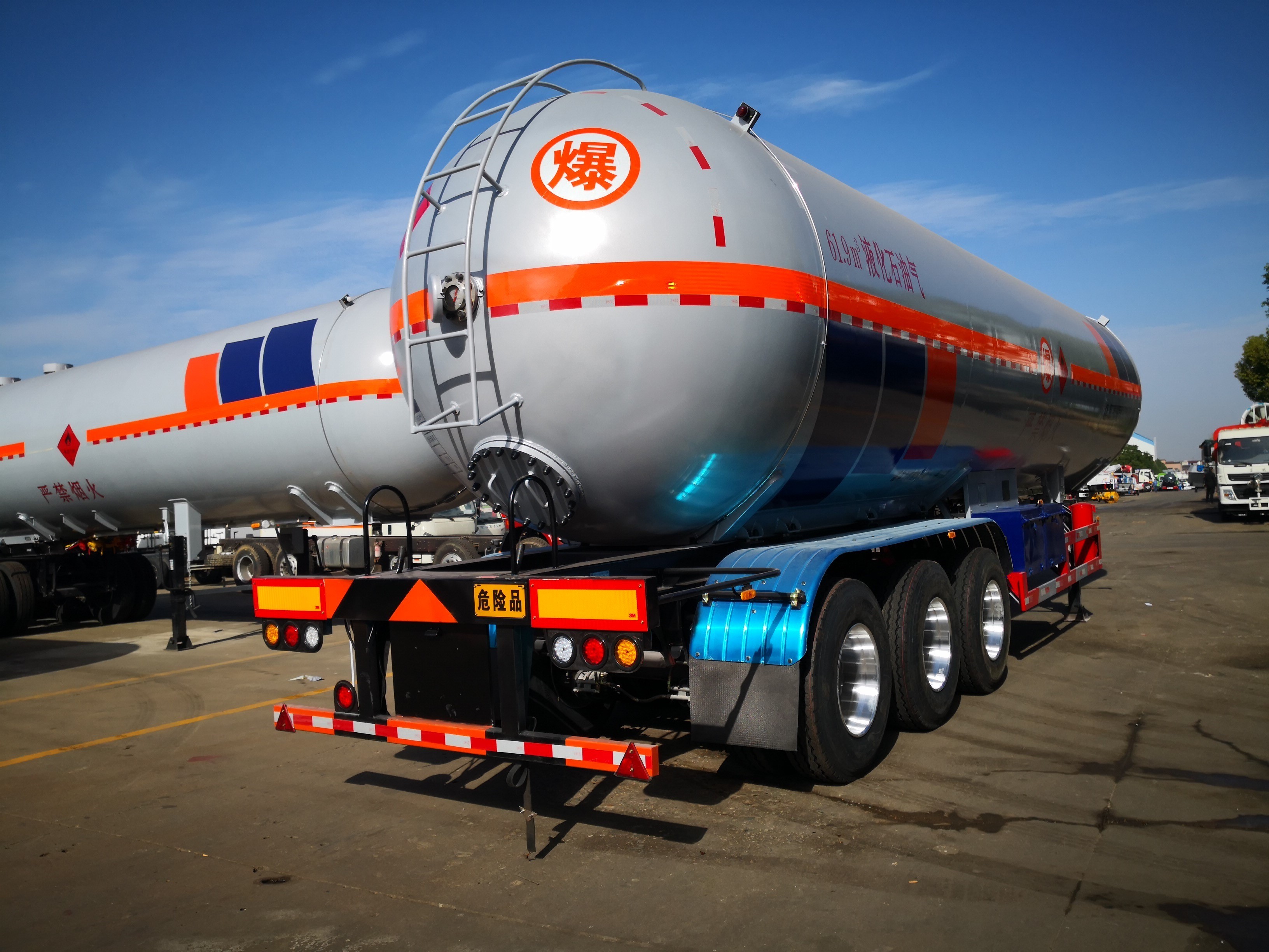 factory direct sale 3 axles LPG propane liquidized gas tanker semi trailer