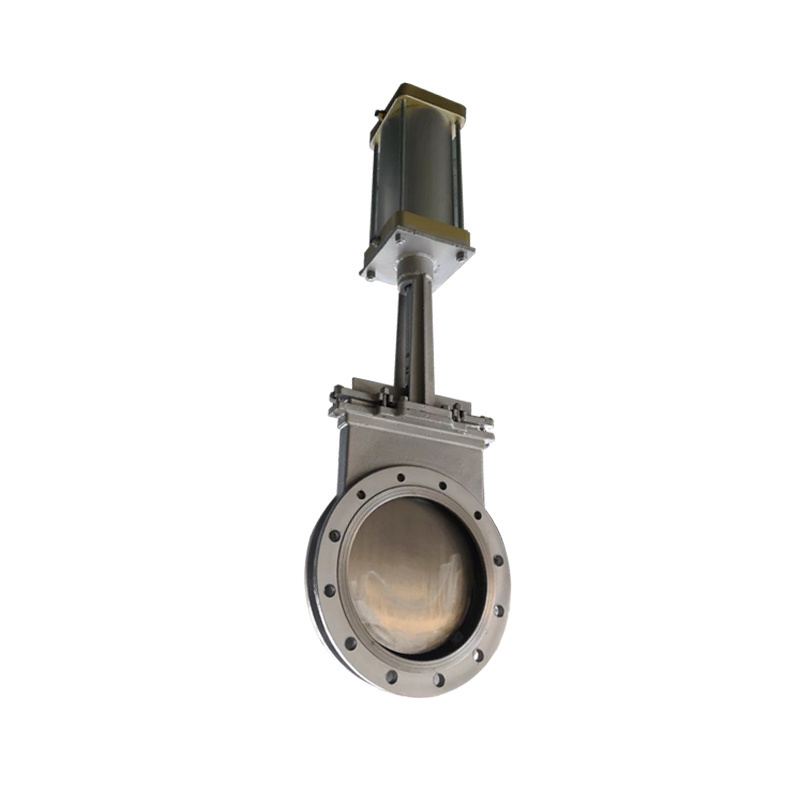 High quality flange knife gate valve pneumatic stainless steel knife gate valve