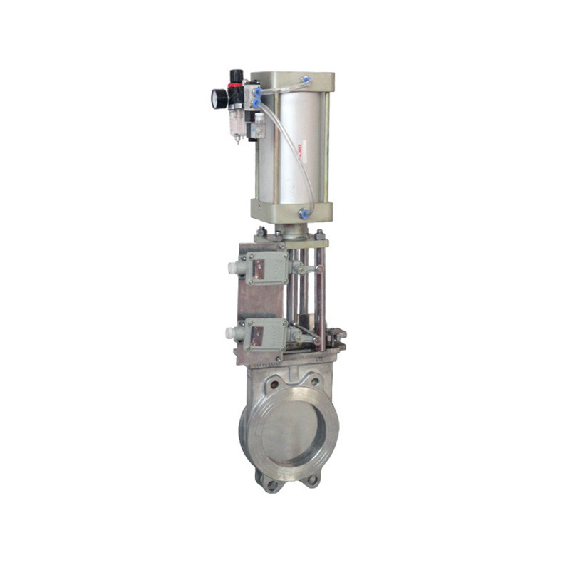 High quality flange knife gate valve pneumatic stainless steel knife gate valve