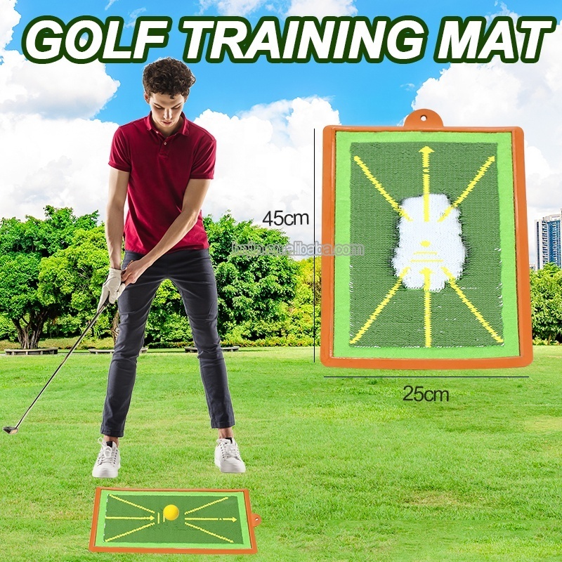 New design golf swing detection hitting matt golf swing training aid path feedback trainer board mat