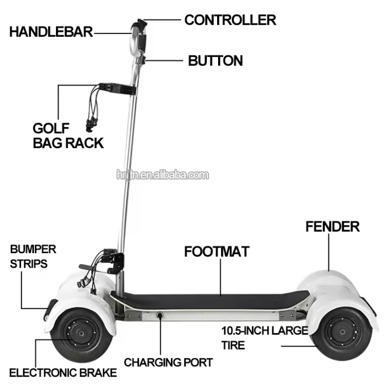 2024 New Dual motor power 3600 wattsGolf Board 4 Wheels Electric Golf Cart