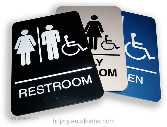 Casting Craftsman Factory customized toilet sign door plate sign