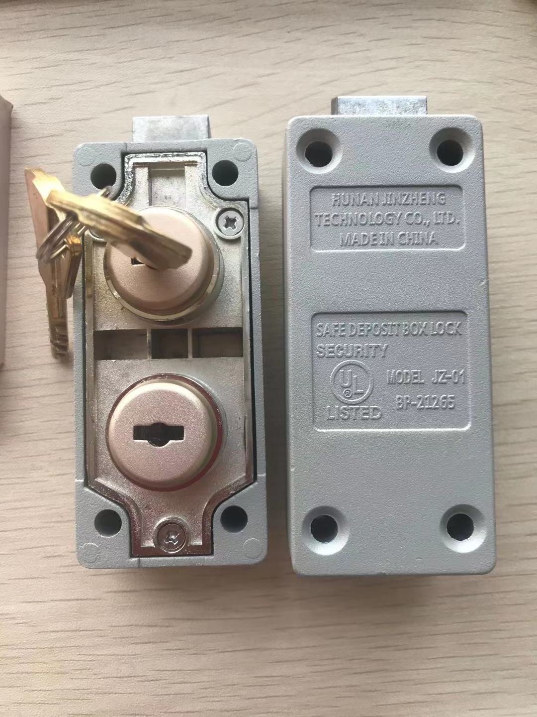 Copper key locks for safe deposit box dual key copper locks for bank safe deposit locker JZ-01 tested by lab high end locks