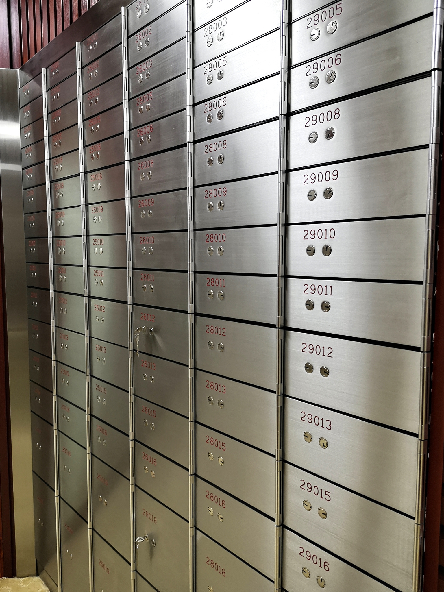 high security safe deposit box with double key locker for hotel and bank ODM/OEM manufacturer