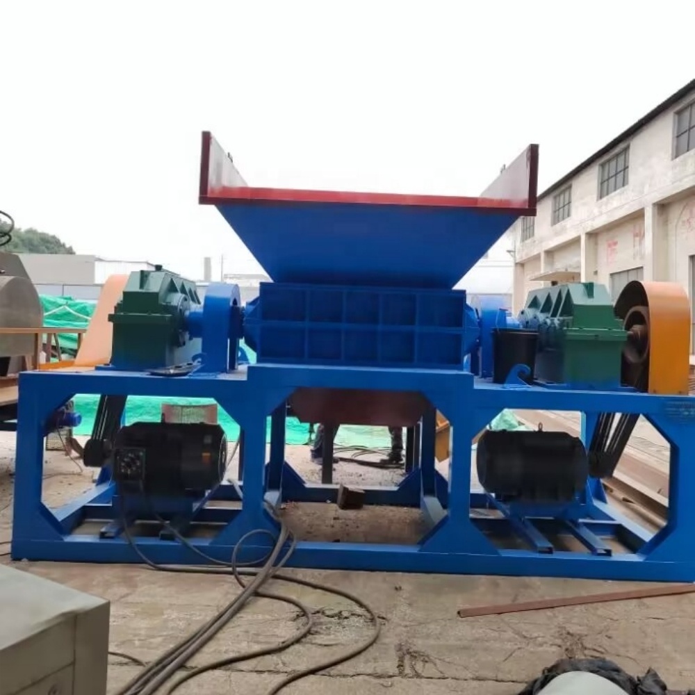 Good Performance Twin Shaft Shredder Machine Price Tire Shredder Machine To Make Crumb Rubber