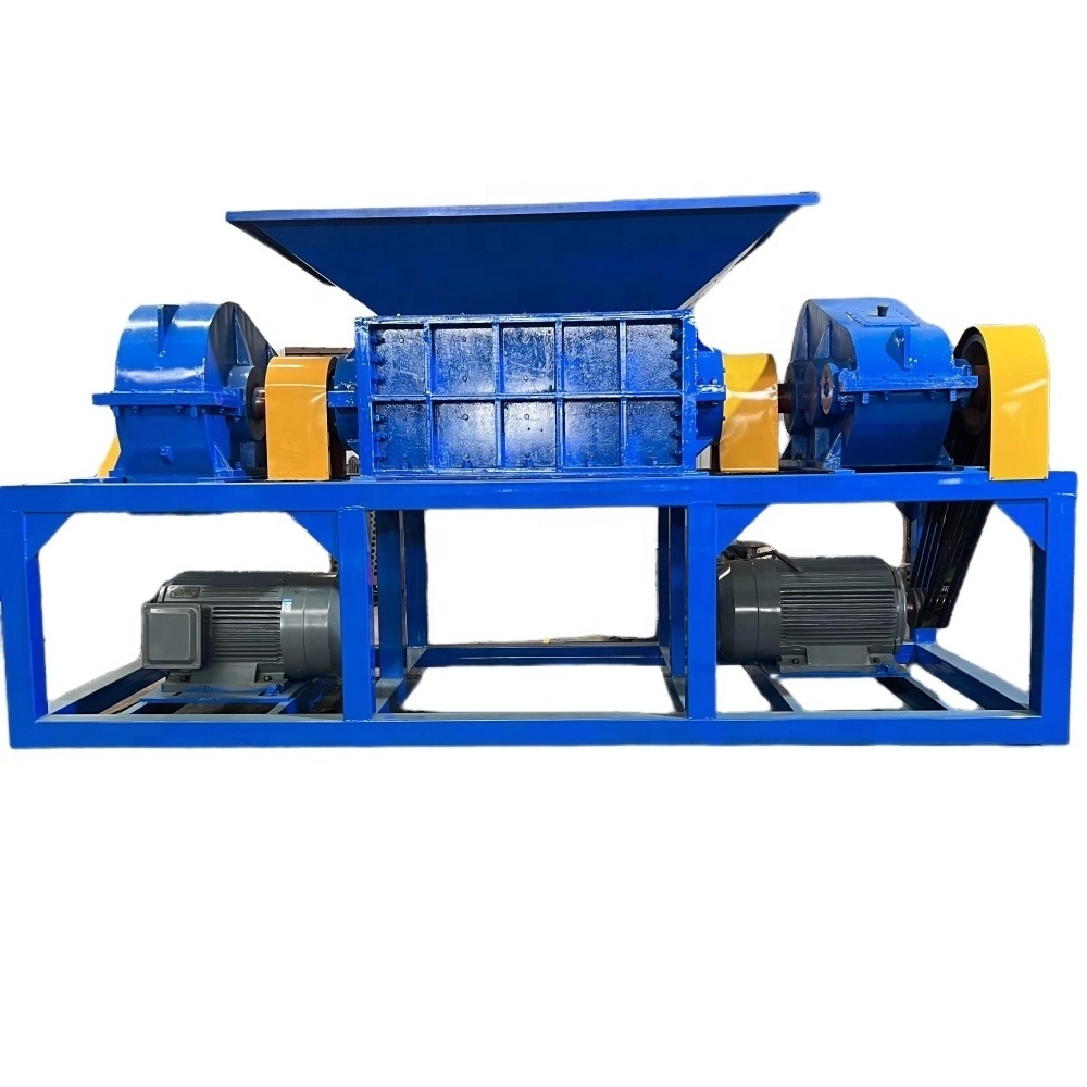 Good Performance Twin Shaft Shredder Machine Price Tire Shredder Machine To Make Crumb Rubber