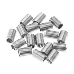 Stainless Steel SS304 M6 x 1.0 x 3D Length Coiled Wire Helical Screw Thread Inserts