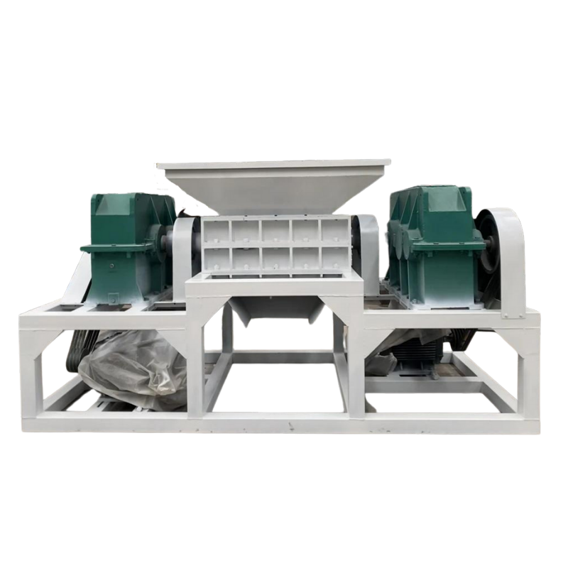 Double shaft wood pallet tin can metal shredder machine