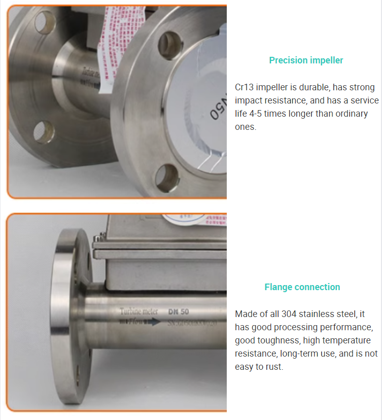 1.0% /1.5% Accuracy Industrial Propane Lng Gas Turbine Flow Meter Lgp Gas Turbine Flow Meter