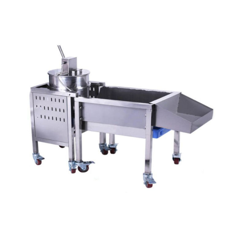 Stainless Steel Caramel Popcorn Machine Industrial Popcorn Making Machine with trolley