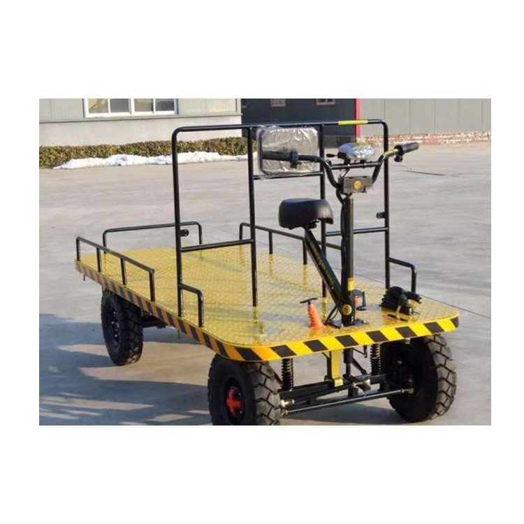 New Arrivals 2000 kg Loading Electric flat transport vehicle Foot operated Construction site workshop Pull truck