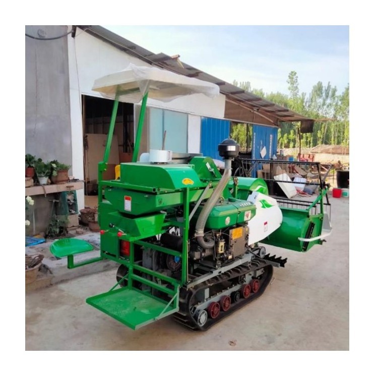 mini combined harvester and thresher machine for rice and wheat walking tractor harvester