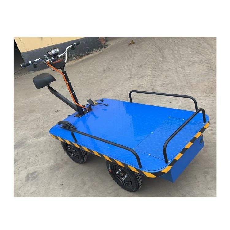 Electric Flat Trolley Three Wheels Concrete Transport Car Corridor Elevator Handling Equipment Tools Power