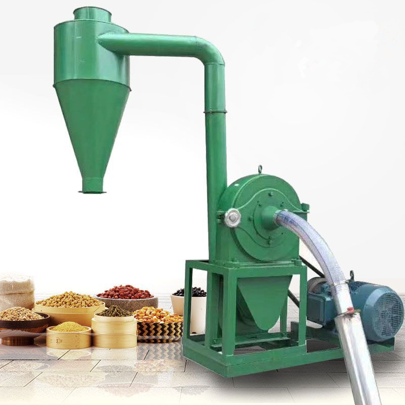 Self-priming feed grain crusher/maize corn grinding milling machine with cyclone