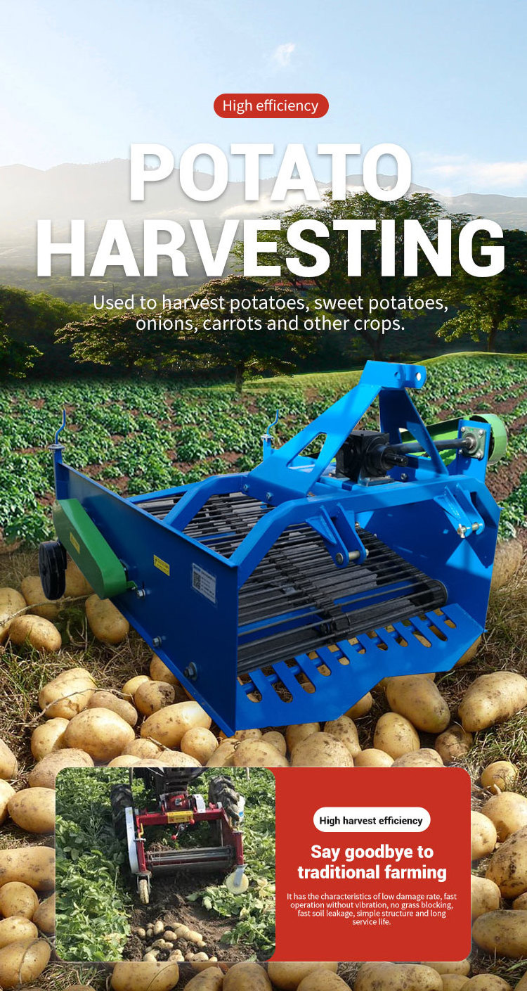 Professional Sweet Potatoes Harvesting Machine / Onion Cassava Potato Digger Harvester