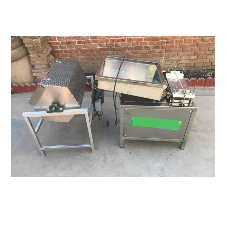 50kg/h boiled egg shell breaker crusher Low noise high clean quail egg shelling machine for sale