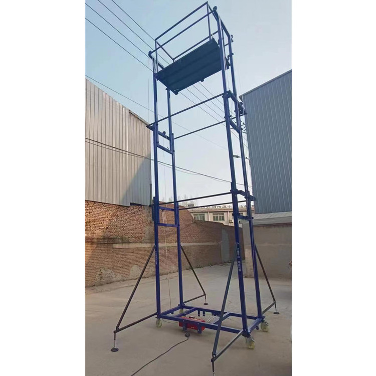 China Supplier Customized 5 m lift Remote control mobile climbing platform Electric Lifting Scaffold for Drywall Panel Hoist