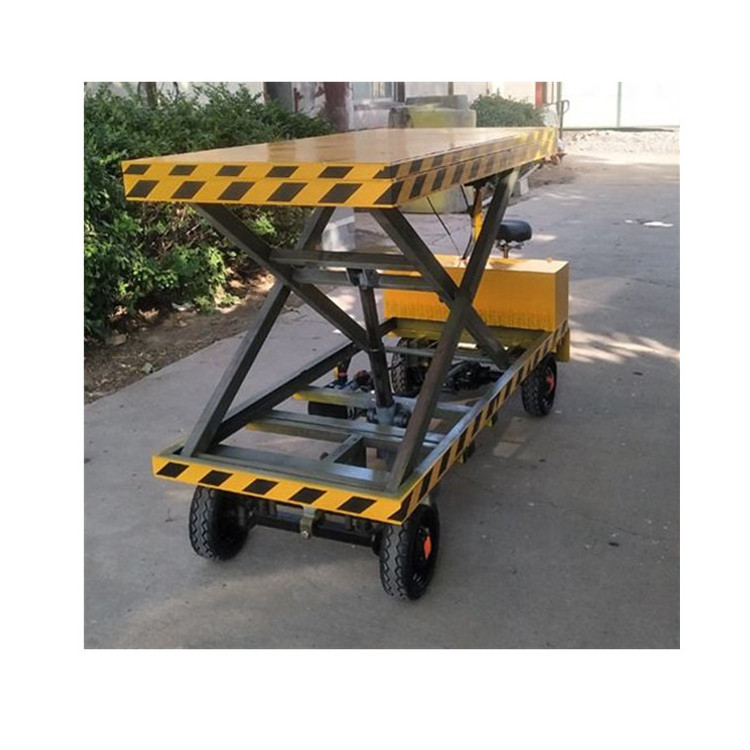 Hot Sell 500 kg Loading Platform Electric Lifting Moving Cart Trolley Garden Warehouse Tools Electric Cart with 4 wheels