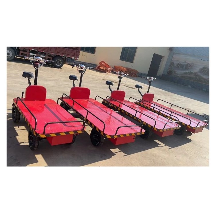 Electric Flat Trolley Three Wheels Concrete Transport Car Corridor Elevator Handling Equipment Tools Power