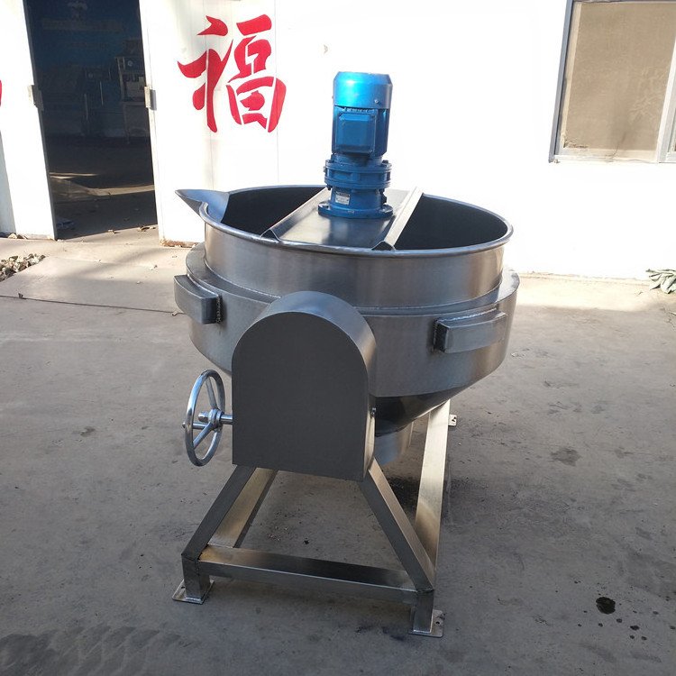 new product ideas 2024 Commercial Cooking Pot Gas Heating Jacketed Kettle Automatic Sauce Cooking Pot With Planetary Mixer