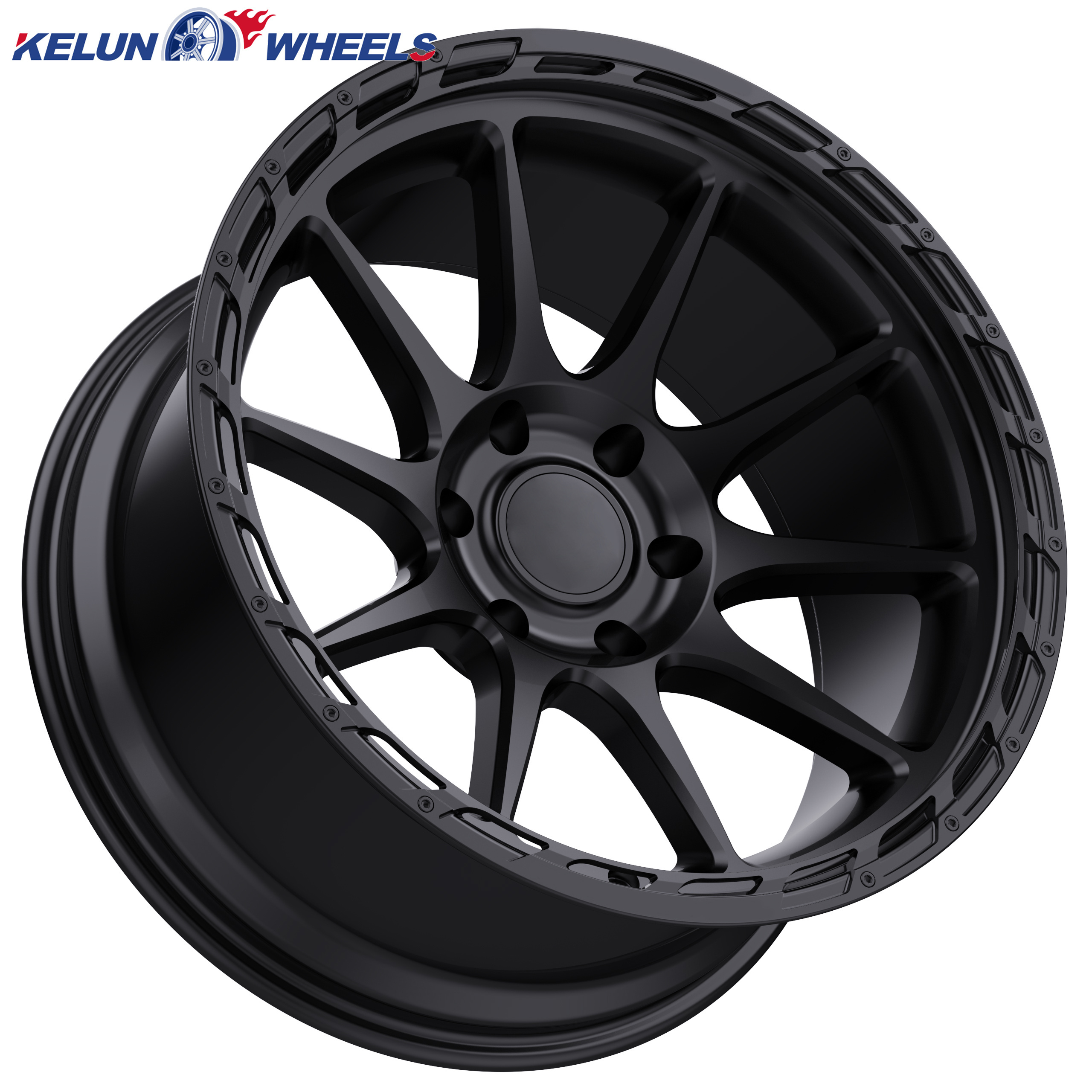 KELUN best-selling 24*12 26*14 Customized matte black Off-Road Single Wheel