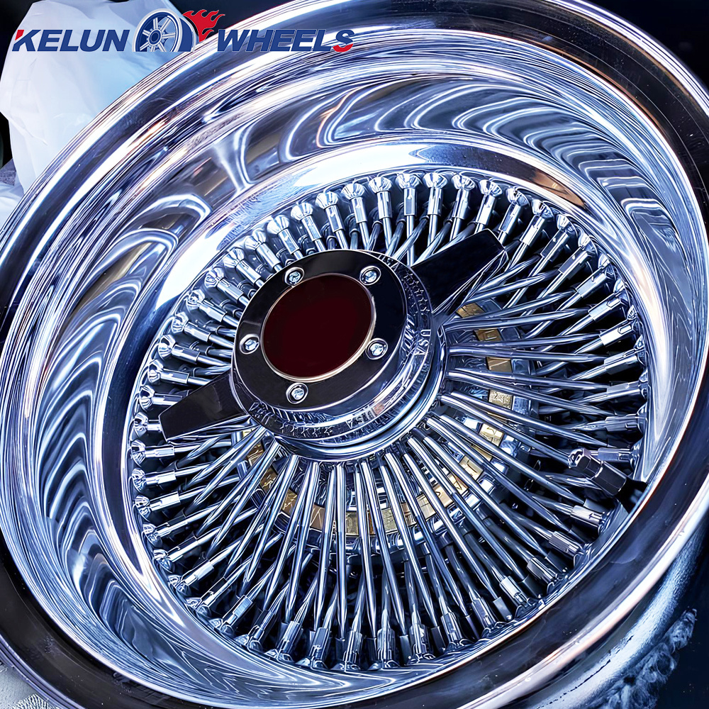 KELUN BRAND 13/14inch chromie  72/100 spoke straight/cross wire wheel  Zenith wheels