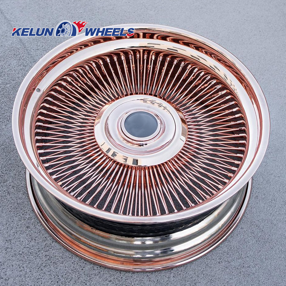 Aluminium  Wheels Rose gold wire wheels chrome wheel 22 rims rucci rims