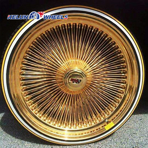 2024 new arrival high performance China customized  all gold    22"24"26"28"30" wire wheel