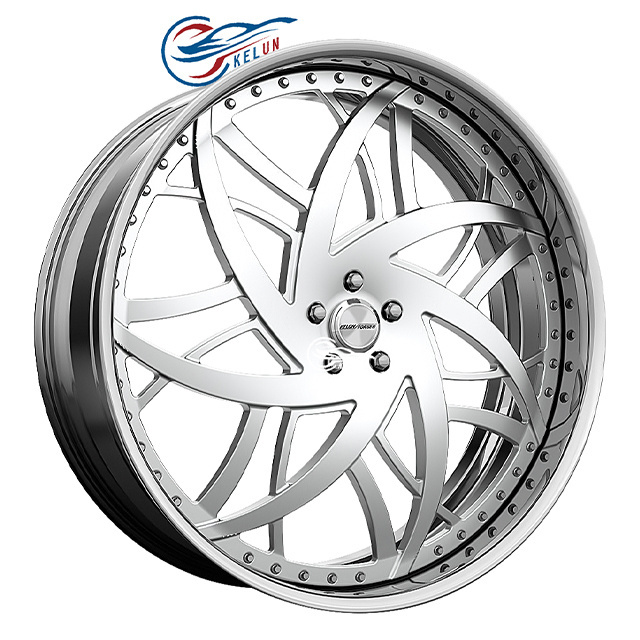 22/24 x12 Chrome 6 lug 6x139.7/114.3/170 Concave Forged Offroad Wheel Rims