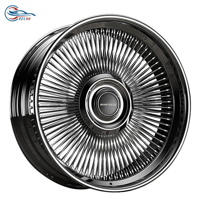 2024 top selling deep dish  customized center caps forged wire wheel with knock off 20