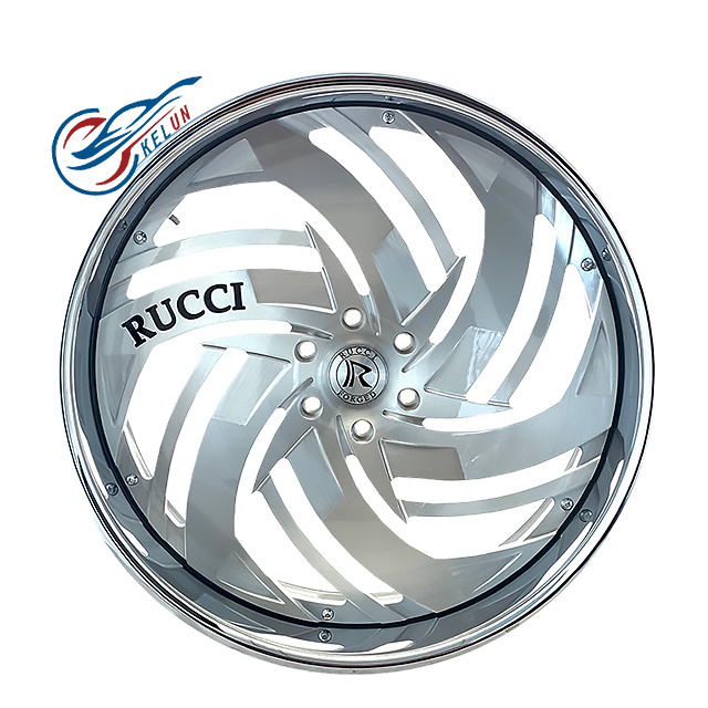 2023  Customized  WHEELS  24 26 28  inch siver  RUCCI  custom  forged  rims